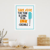 Ink-Credible Jaar Vooruit Poster (Keuken)