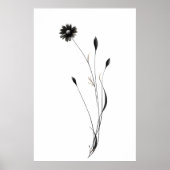 Ink Daisy Art - Boeiende bloemenkunst Design Poster (Voorkant)