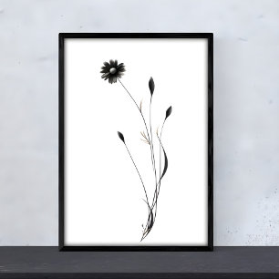 Ink Daisy Art - Boeiende bloemenkunst Design Poster