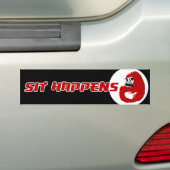 Ink Daruma: Sit Happens best Bumpersticker (Op auto)