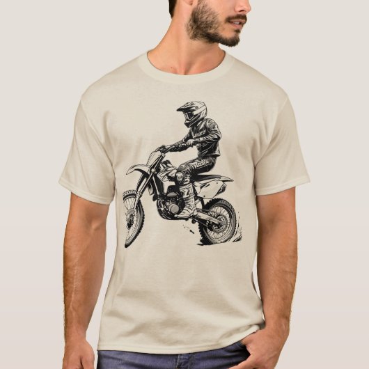 Ink Dirt Bike Rider T-shirt (Voorkant)