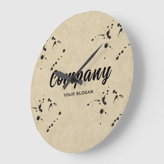 Ink Drop Effect Company Name Grote Klok (Hoek)