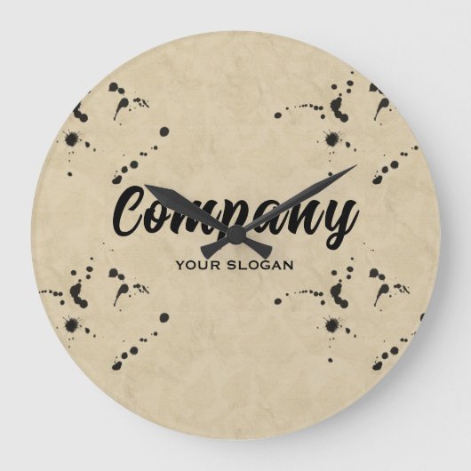 Ink Drop Effect Company Name Grote Klok (Voorkant)