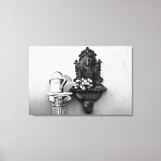 INK EFFECT op gietijzer op uitgerekte canvas Afdruk (Voorkant)