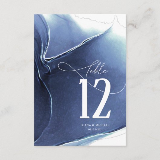 Ink Flow Table Number Blue ID762 Kaart (Voorkant)