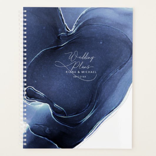 Ink Flow Wedding Blue ID762 Planner (Voorkant)