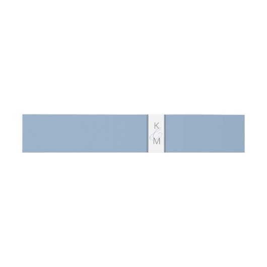 Ink Flow Wedding Blue ID762 Uitnodigingen Wikkel (Vlak)