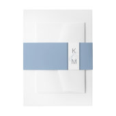 Ink Flow Wedding Blue ID762 Uitnodigingen Wikkel (Voorkant Voorbeeld)