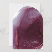 Ink Flow Wedding Bourgogne Boog ID762 Kaart (Achterkant)