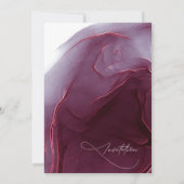 Ink Flow Wedding Burgundy ID762 Kaart (Achterkant)