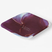 Ink Flow Wedding Burgundy ID762 Papieren Bordje (Gebogen)