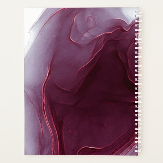 Ink Flow Wedding Burgundy ID762 Planner (Achterkant)