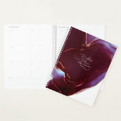 Ink Flow Wedding Burgundy ID762 Planner (Display)