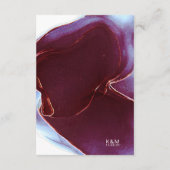 Ink Flow Wedding Details Burgundy ID762 Informatiekaartje (Achterkant)