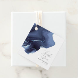 Ink Flow Wedding Hartelijk dank, blauwe ID762 Bedankjes Labels