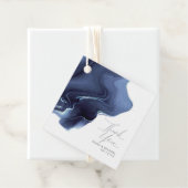Ink Flow Wedding Hartelijk dank, blauwe ID762 Bedankjes Labels (In situ)
