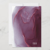 Ink Flow Wedding Menu Burgundy ID762 (Achterkant)