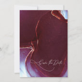 Ink Flow Wedding Save the Date Burgundy ID762 (Voorkant)