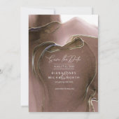 Ink Flow Wedding Save the Date Taupe ID762 (Achterkant)