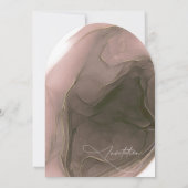 Ink Flow Wedding Taupe Boog ID762 Kaart (Achterkant)