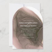 Ink Flow Wedding Taupe Boog ID762 Kaart (Voorkant)