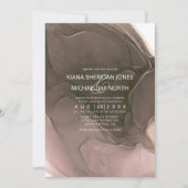 Ink Flow Wedding Taupe ID762 Kaart (Voorkant)