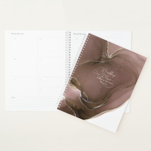Ink Flow Wedding Taupe ID762 Planner (Display)