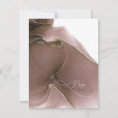 Ink Flow Wedding Taupe ID762 RSVP Kaartje (Voorkant)