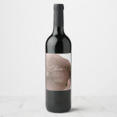 Ink Flow Wedding Taupe ID762 Wine Label Wijn Etiket (Voorkant)