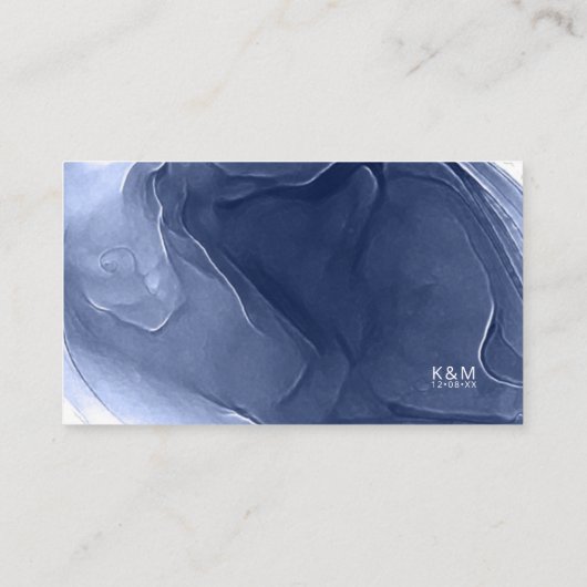 Ink Flow Wedding Wishing Well Blue ID762 Informatiekaartje (Achterkant)