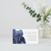 Ink Flow Wedding Wishing Well Blue ID762 Informatiekaartje (Staand voorkant)