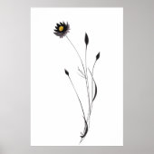 Ink Flower Art - Boeiend Bloemen Design Poster (Voorkant)
