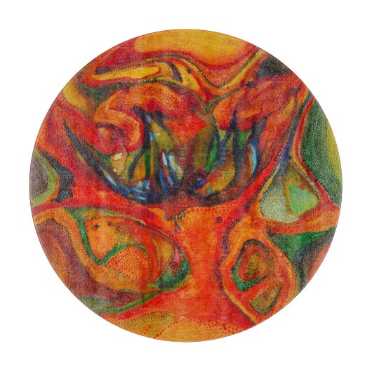 Ink flower snijplank (Voorkant)