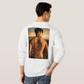 "Ink Fusion Mannen Tattoo Design T-Shirt" T-shirt (Achterkant volledig)