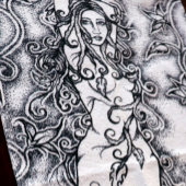 Ink Goddess Pagan Art opruimen Handdoek