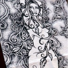 Ink Goddess Pagan Art opruimen Handdoek