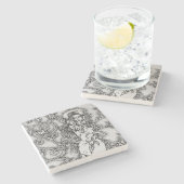 Ink Goddess Pagan Art opruimen Stenen Onderzetter (Zijkant)