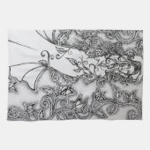 Ink Goddess Pagan Art opruimen Theedoek (Horizontaal)