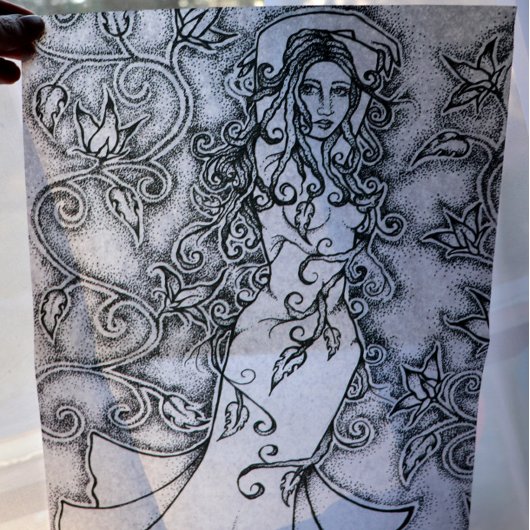 Ink Goddess Pagan Art opruimen Tissuepapier