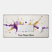 Ink Gold Dance Abstract Luxury Modern Bureaumat (Keyboard & Muis)