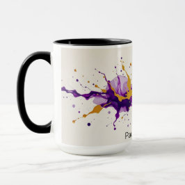 Ink & Gold Dance Abstract Modern Coffee Mok