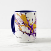 Ink & Gold Dance Fluid Motion Aesthetic Mok (Voorkant links)