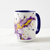 Ink & Gold Dansen Vloeiende Beweging Esthetiek Mok (Voorkant rechts)