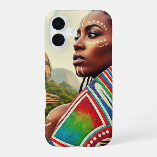 Ink Grace: African Muse Case iPhone 16 Hoesje (Achterkant)