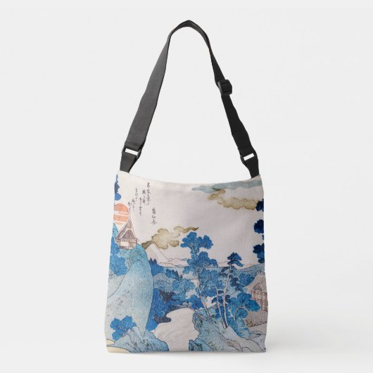 Ink Graphics Asian Landscape Crossbody Bag Tas (Voorkant)