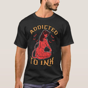 Ink Hail Satan Devil Girl Tattoo T-shirt