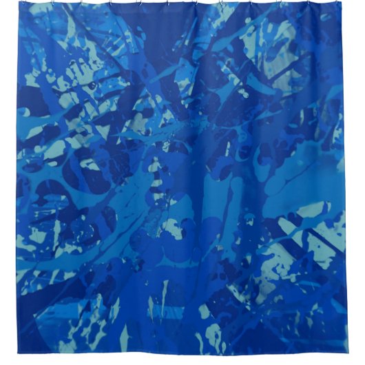 Ink hand made painting. Abstract wall art. Creativ Douchegordijn (Voorkant)