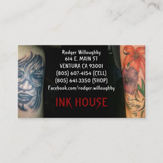 Ink House Visitekaartje (Voorkant)