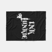 Ink Junkie Tattoo Artist Machine Fleece Deken (Voorkant (Horizontaal))