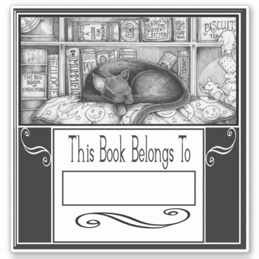 INK Lenore de Meesterkat Boekplaat Sticker (Voorkant)